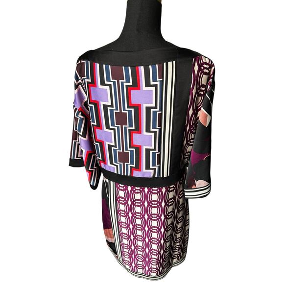 Trina Turk Printed Boat-Neck Kimono Dress Size 0 - Picture 5 of 8